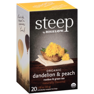 STEEP 17715 STEEP ORGANIC TEA DANDELION & PEACH ROOIBOS & GREEN (6BX/20)